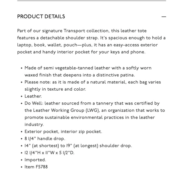 Madewell Medium Transport Tote in English Saddle - Picture 7 of 9